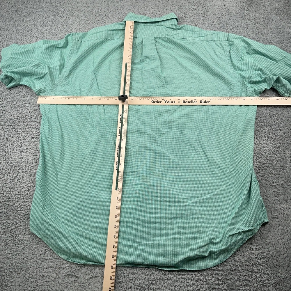 VTG Polo Ralph Lauren Shirt Mens XL Green Gingham Blake Button Down Short Sleeve - Picture 4 of 9